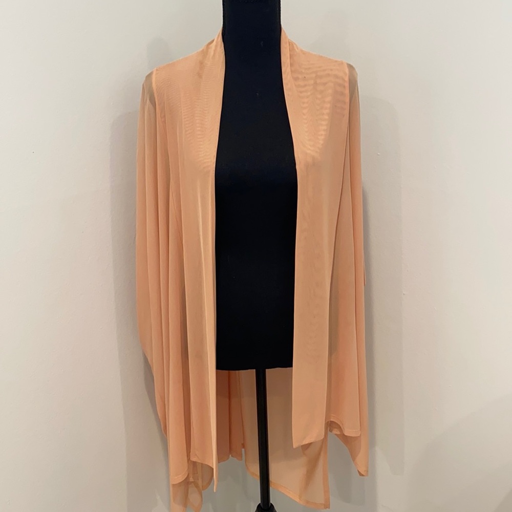Sheer orange shawl